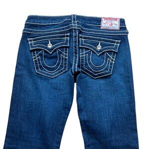 VintTrue Religion Brand Size 28 Disco Billy Denim Flap Pockets Straight Leg Jean